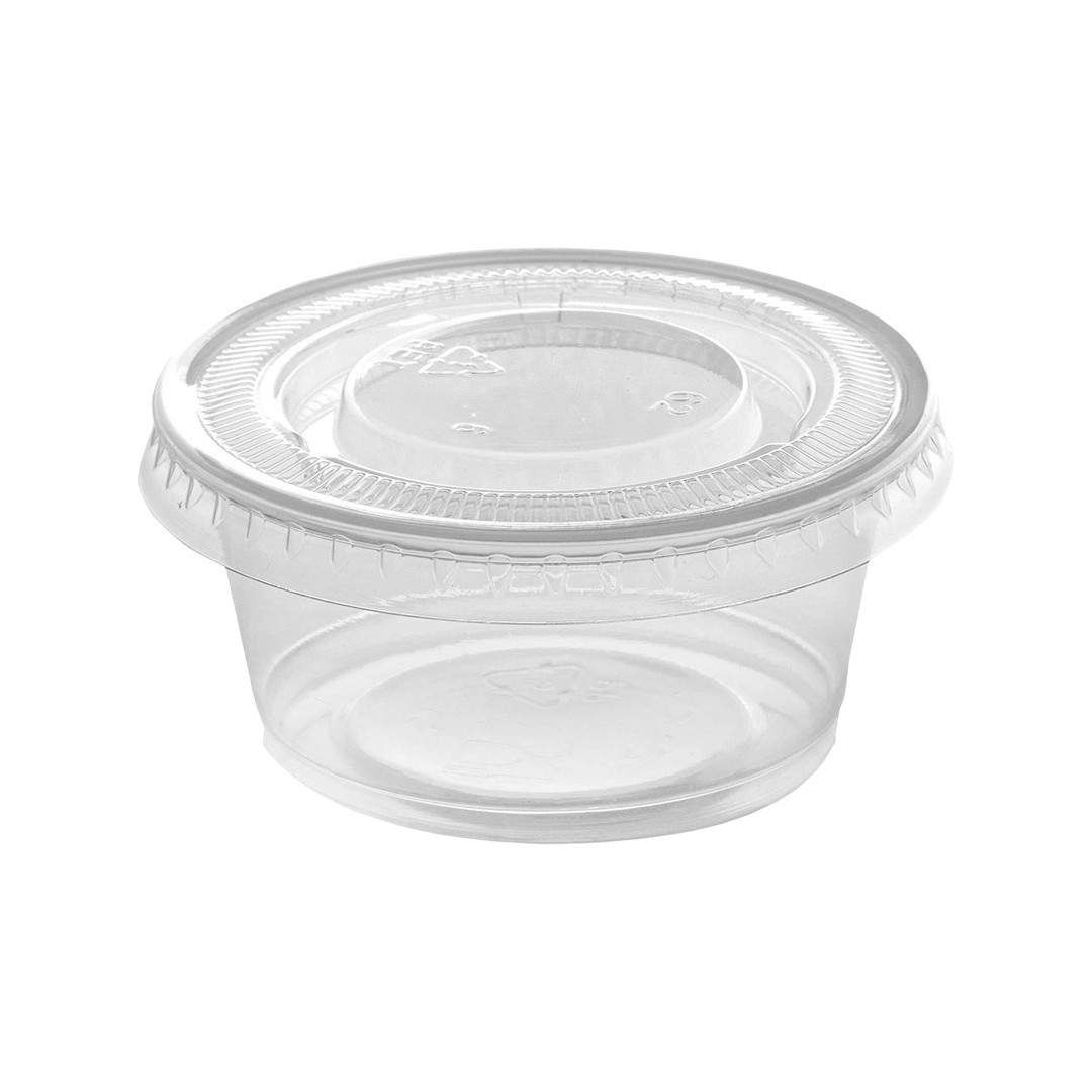 Clear Plastic Disposable Portion Cup 透明塑膠一次性杯(連蓋,8oz)