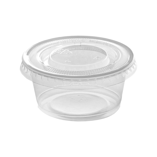 Clear Plastic Disposable Portion Cup 透明塑膠一次性杯(連蓋,8oz)