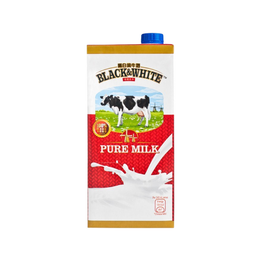 Black&White Full Cream Milk 黑白全脂牛奶1L裝