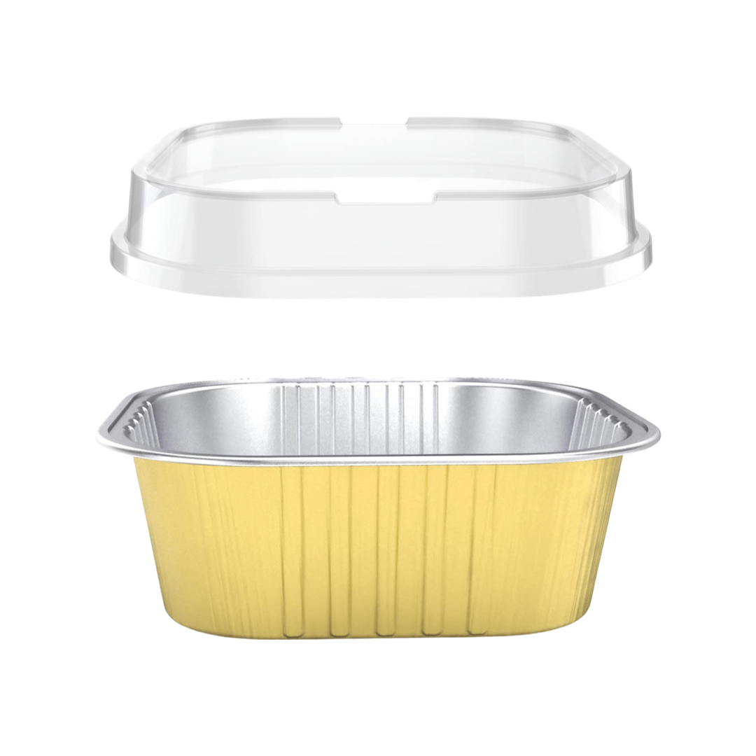 Aluminum Foil Baking Cup 金色方形錫紙杯(連蓋100ml)