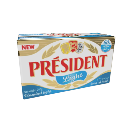 President Light Unsalted Butter 總統牌輕怡無鹽牛油 - 200g